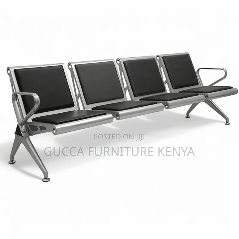 4-seater Padded Reception Waiting Bench