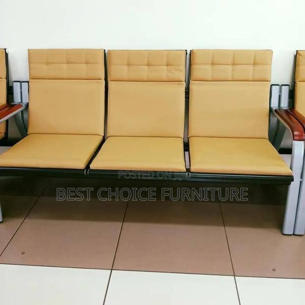 Office Sofa Sets; Stylish Brown 5-Seater Office Sofa for Workspaces - thumbnail 2