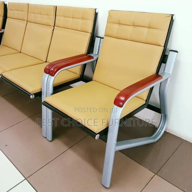 Office Sofa Sets; Stylish Brown 5-Seater Office Sofa for Workspaces - thumbnail 6