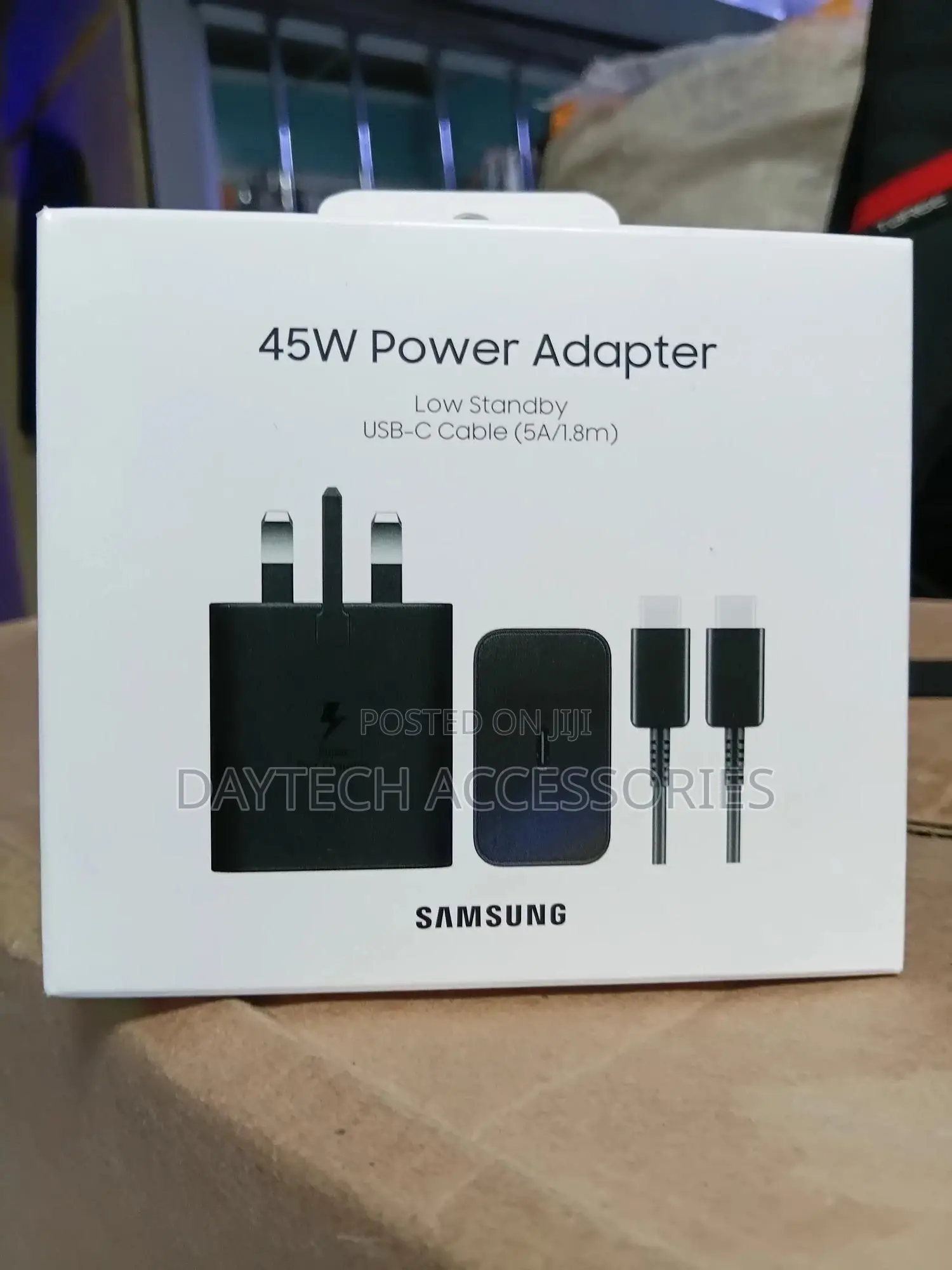 Samsung Original (45w) Pd Power Adapter With C to C Cable(5a/1.8m)