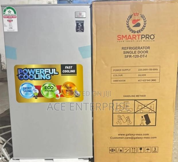 92 Litres Smartpro Single Door Fridge - Silver (Top Freezer) - main view