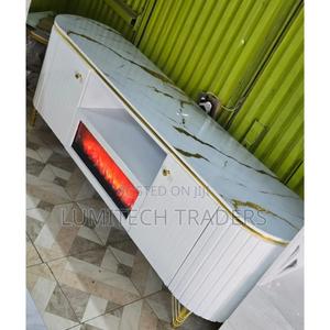 Executive Tv Stand With a Functional Fire Place - thumbnail 2