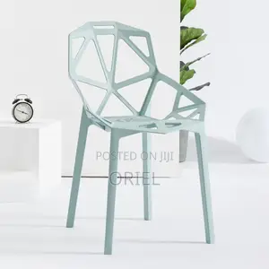 Dining Chair : Modern Stackable Plastic Unique Back Dining Chair