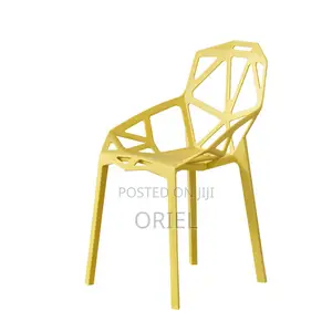 Dining Chair : Modern Stackable Plastic Unique Back Dining Chair