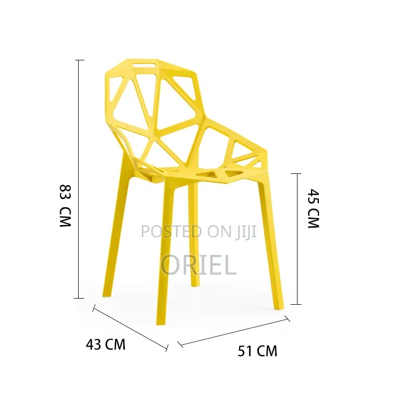 Dining Chair : Modern Stackable Plastic Unique Back Dining Chair