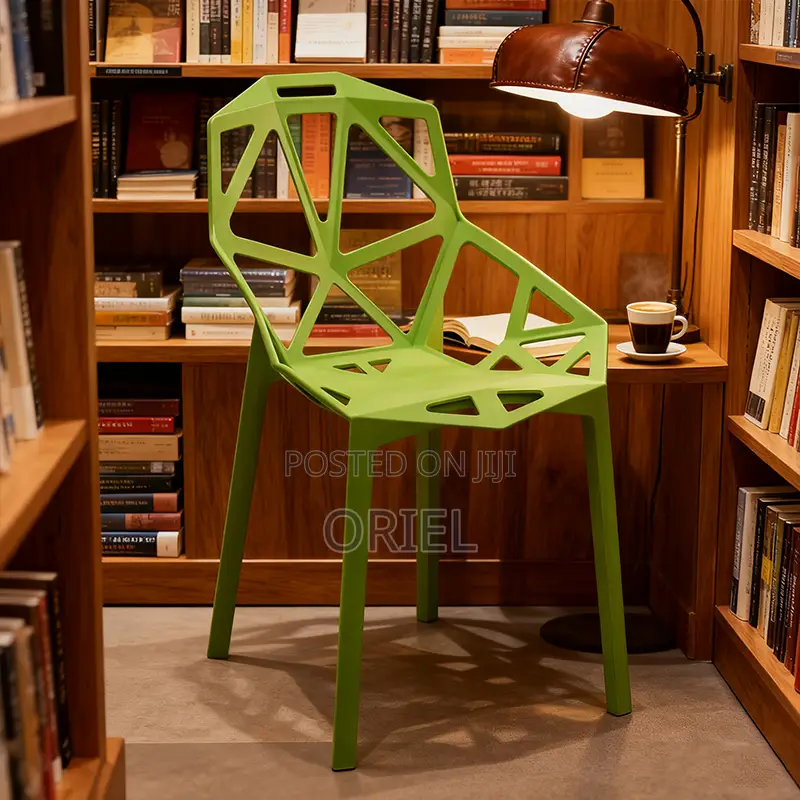Dining Chair : Modern Stackable Plastic Unique Back Dining Chair