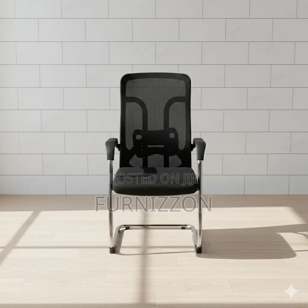 Quality Black Mesh Reception Sled Chair