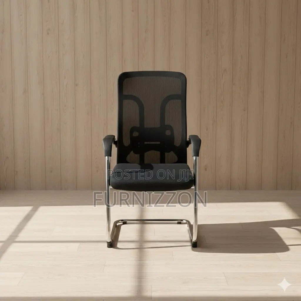 Stylish Black Mesh Conference Reception Chair