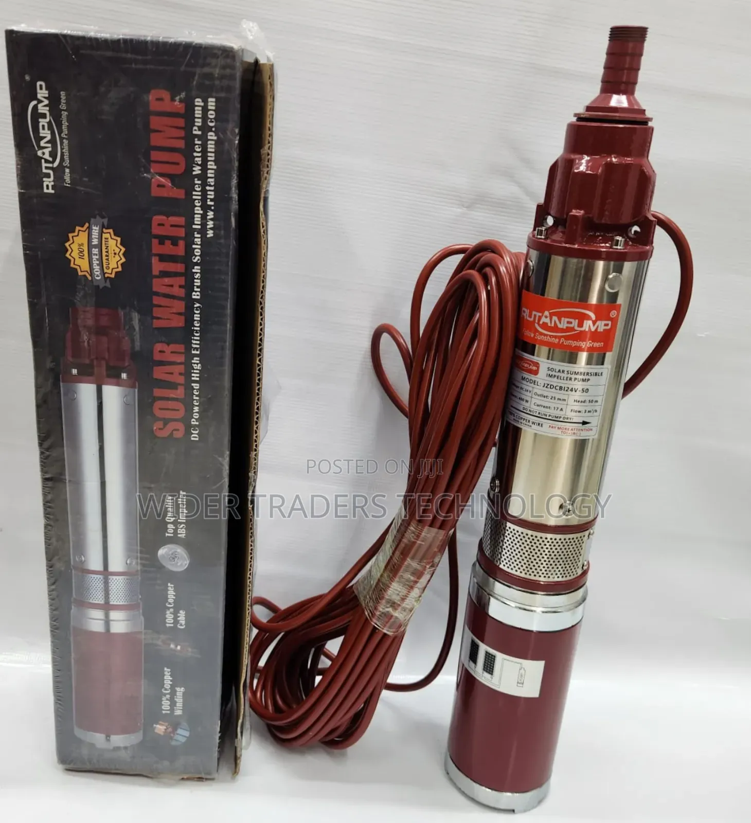 Rutanpump Submersible Solar Water Pump 400w/750w Variant.