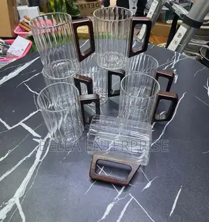Available 350ml Unique Elegant Glass Mugs.