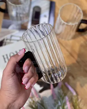 Available 350ml Unique Elegant Glass Mugs.