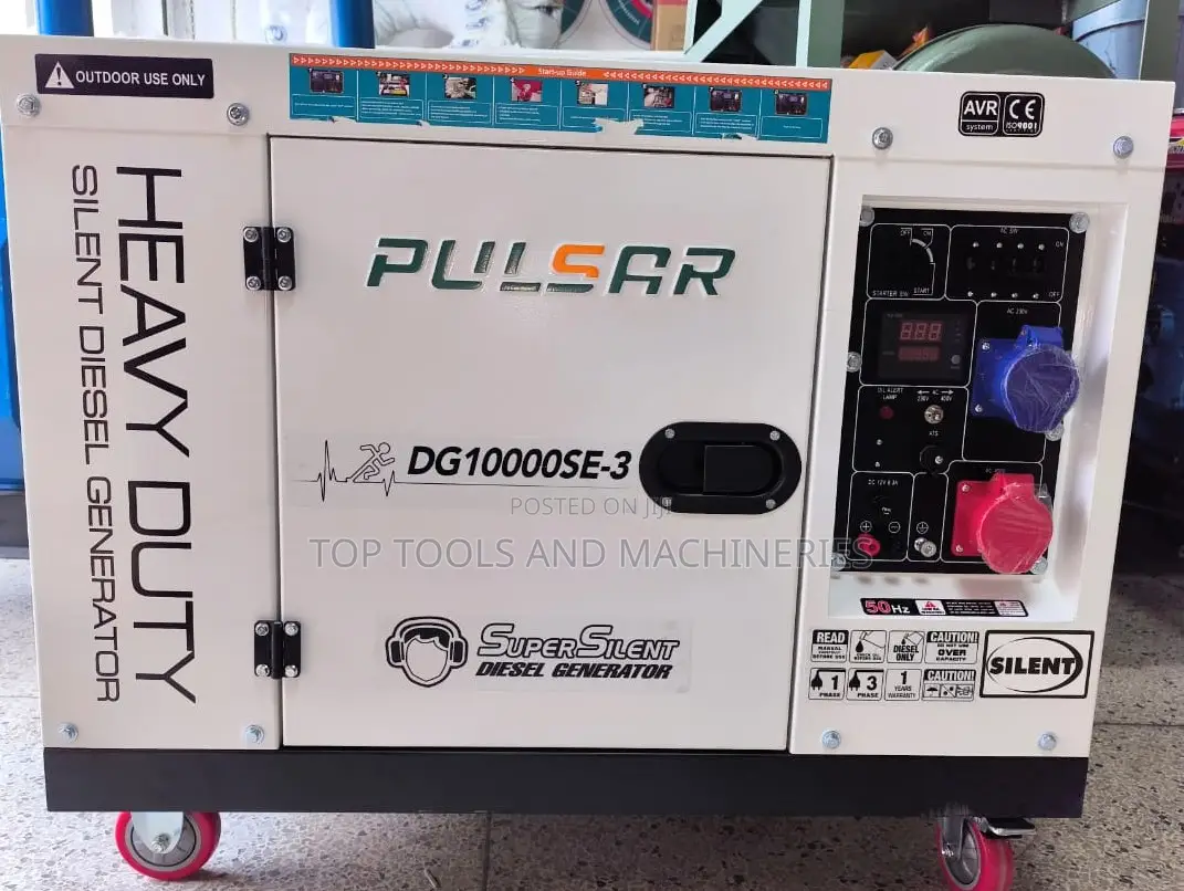 Dg10000se-3 (Dual Phase) 10 Kva Pulsar Silent Diesel Generator + Ats