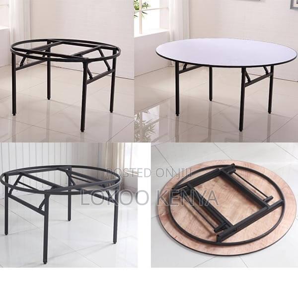 Dining Table; 1.5 M Round Foldable Banquet-Dining Table - thumbnail 7