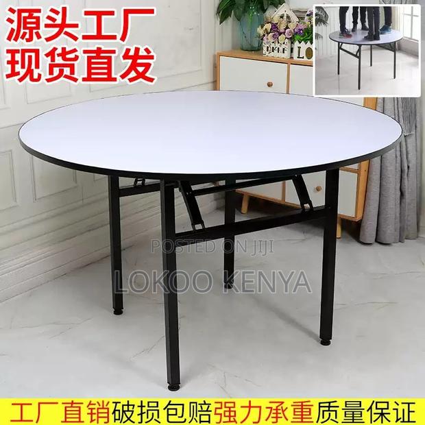 Dining Table; 1.5 M Round Foldable Banquet-Dining Table - thumbnail 9