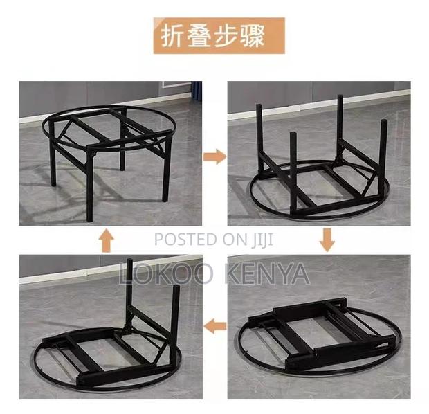 Dining Table; 1.5 M Round Foldable Banquet-Dining Table - thumbnail 10