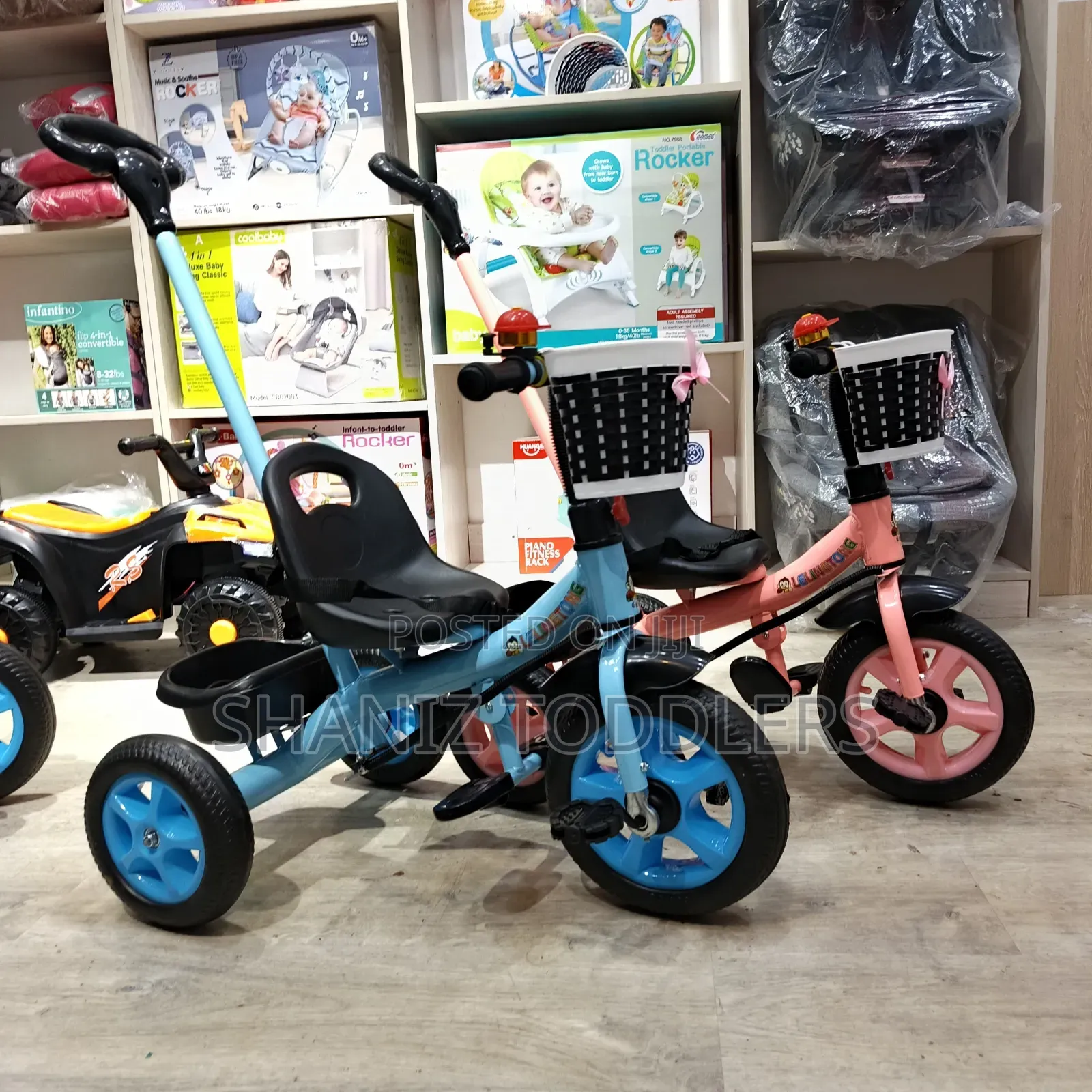 Kids Balance Push Tricycles
