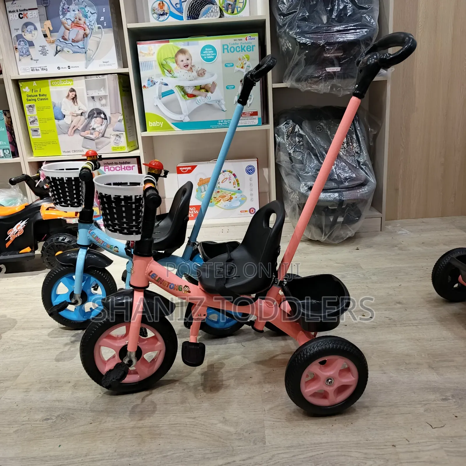 Kids Balance Push Tricycles