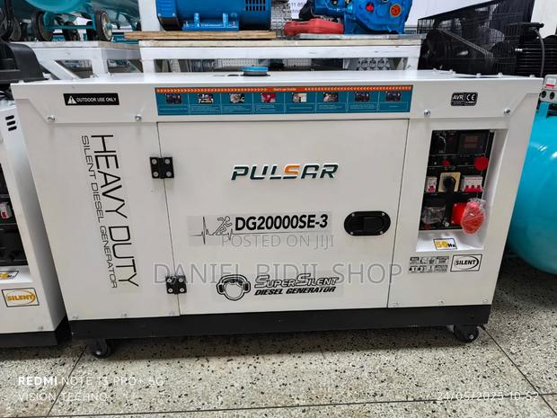 Diesel Silent Generator Dg15000se-3 18kva Pulsar With Ats
