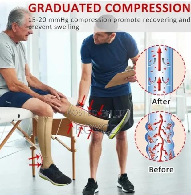 Full Length Open Toe Compression Socks - thumbnail 4