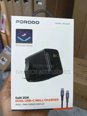 Porodo 25w Wall Charger With Single Usb-C Port,