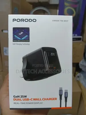 Porodo 25w Wall Charger With Single Usb-C Port,