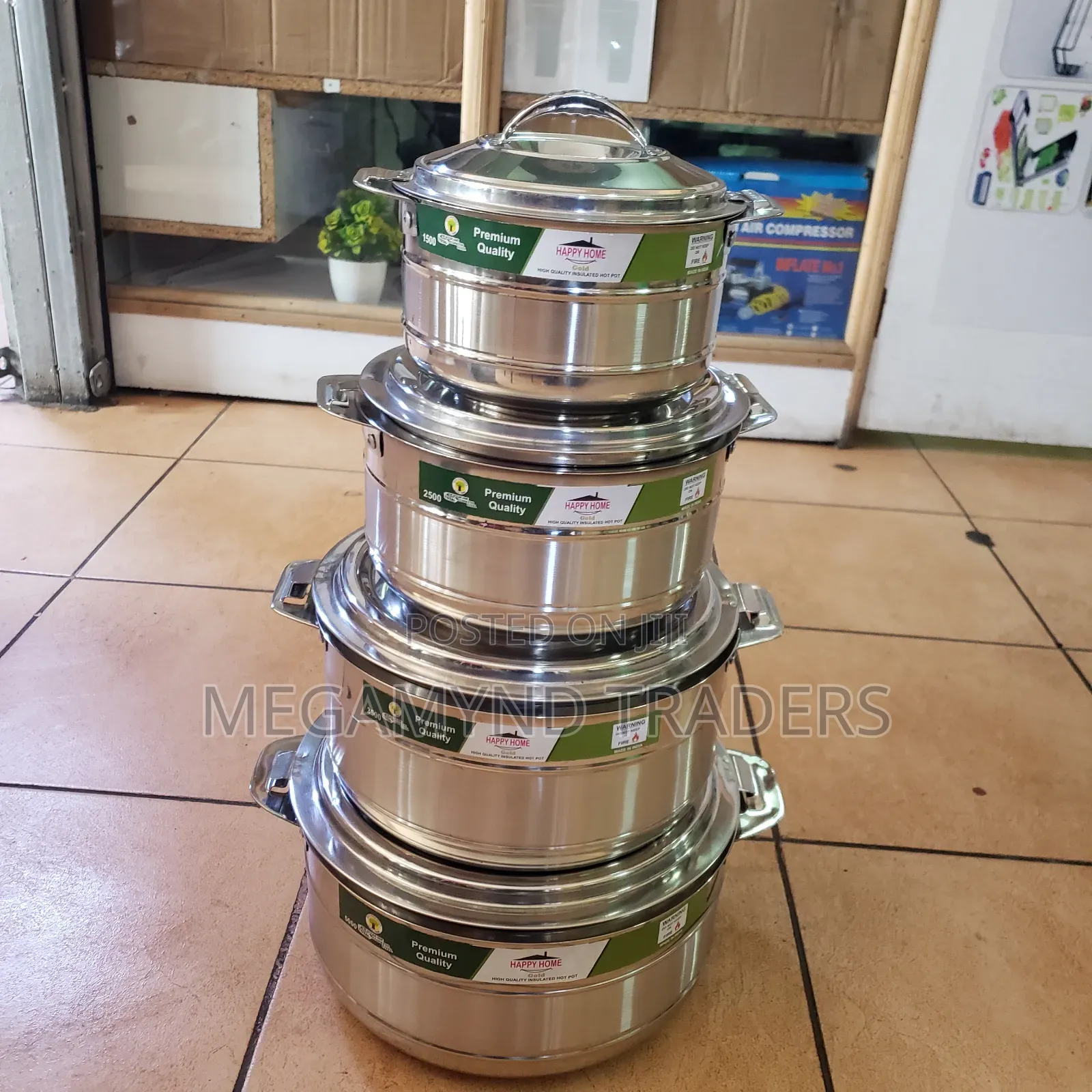4pc Stainless Steel Hot Pot / 4pc Hot Pot Size 1500,2500,3500,5000ml