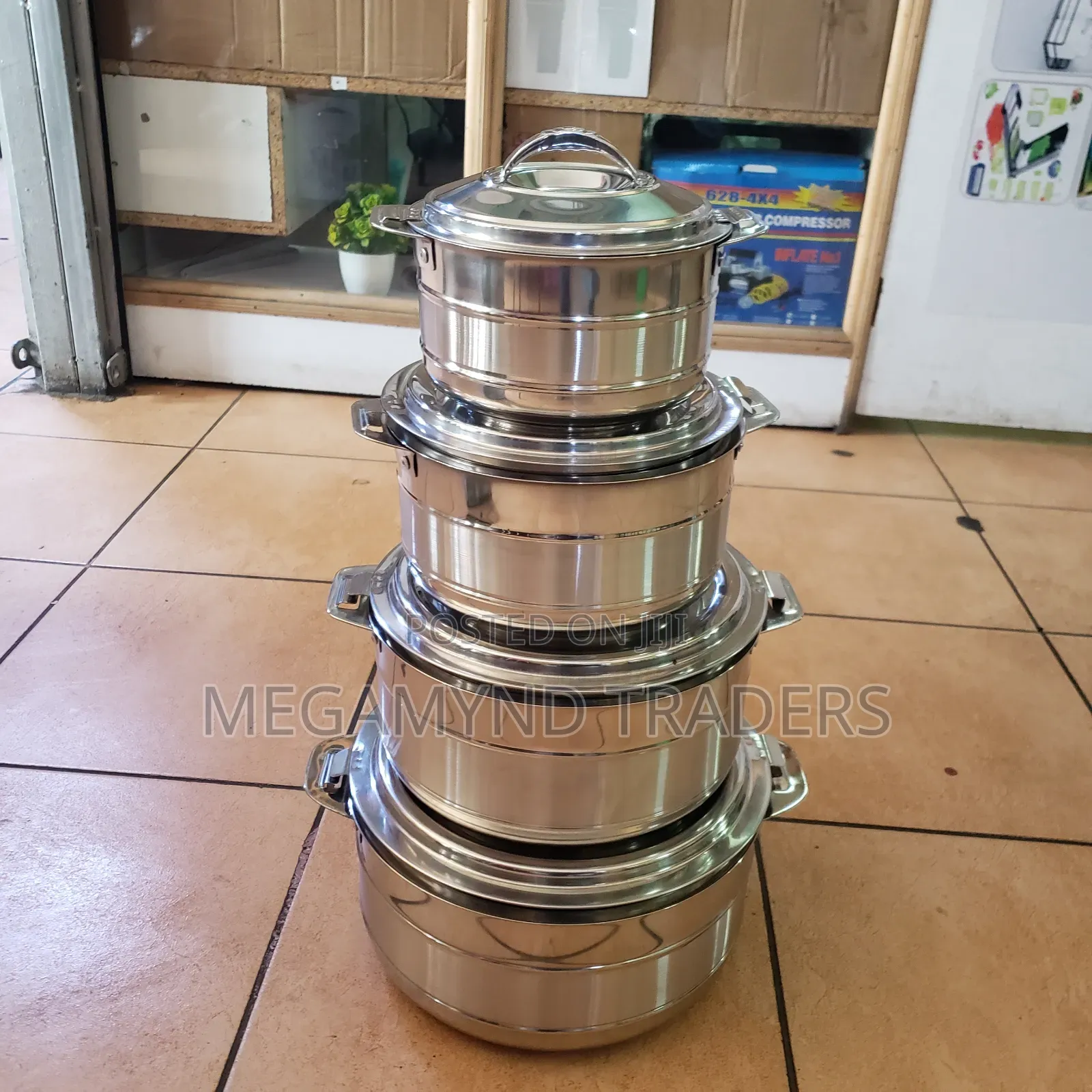 4pc Stainless Steel Hot Pot / 4pc Hot Pot Size 1500,2500,3500,5000ml