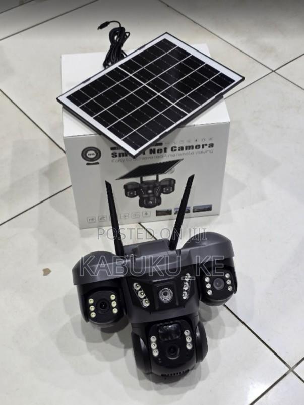 Solar V380 Triple Lens Three Screens Camera Solar Powered