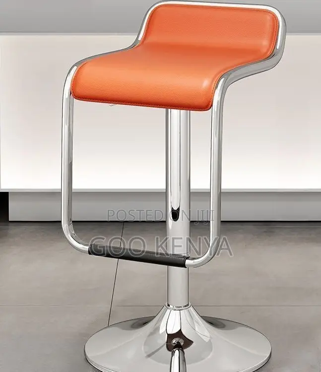 Home Bar Stool; Luxury Backless Leather Bar Stool For Home & Kitchen