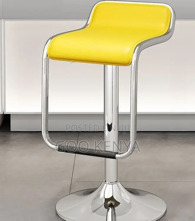 Home Bar Stool; Luxury Backless Leather Bar Stool For Home & Kitchen