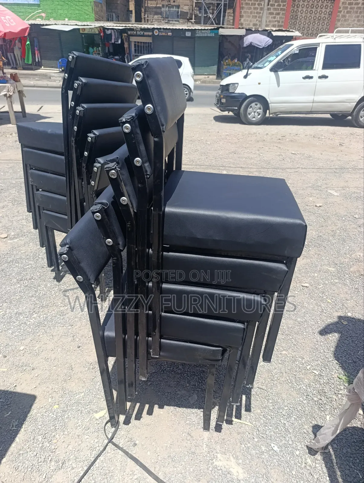 Stackable Leather Chairs