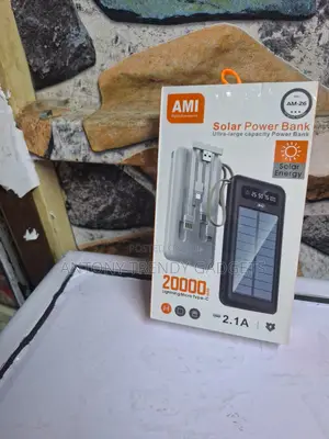 Ami Am-26 Solar Power Bank 20000mah Fast Charge Portable