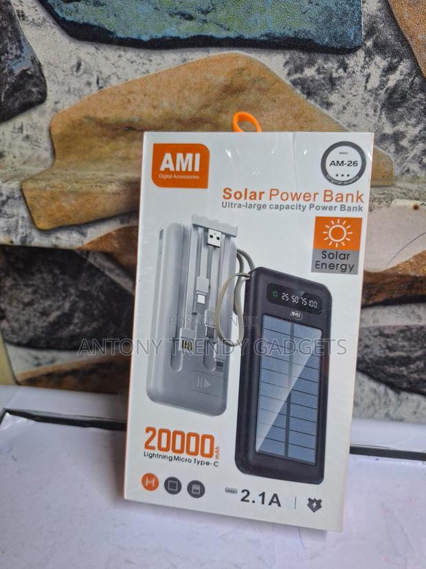 Ami Am-26 20k Mah Portable Charger With Led Indicators