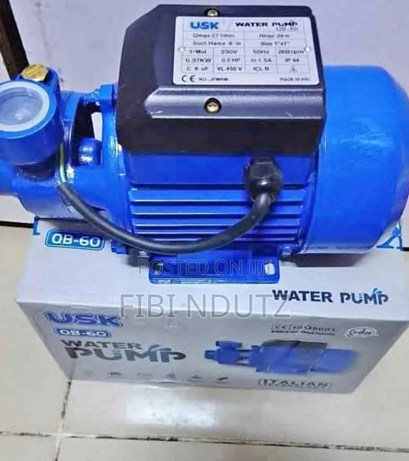 Usk Water Pump/Electric Water Pump 0.5hp