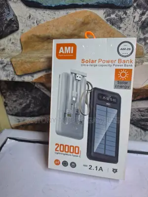 Ami Am-26 Solar Charging Power Bank for Phones Tablets