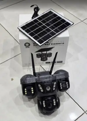 V380 Wifi Triple Lens Solar Powered Camera With Audio