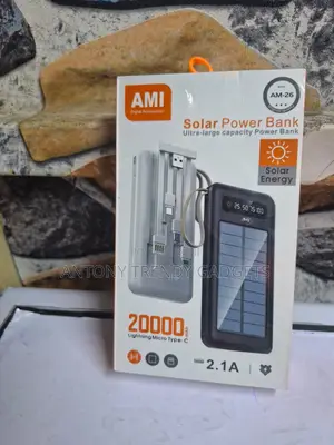 Ami Am-26 Solar Charging Power Bank for Phones Tablets