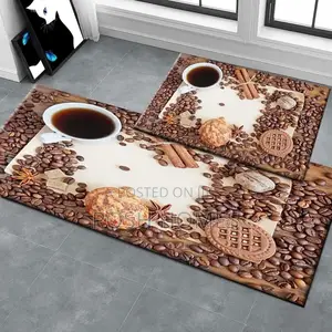 Brown Quality 2 Piece Kitchen Mats