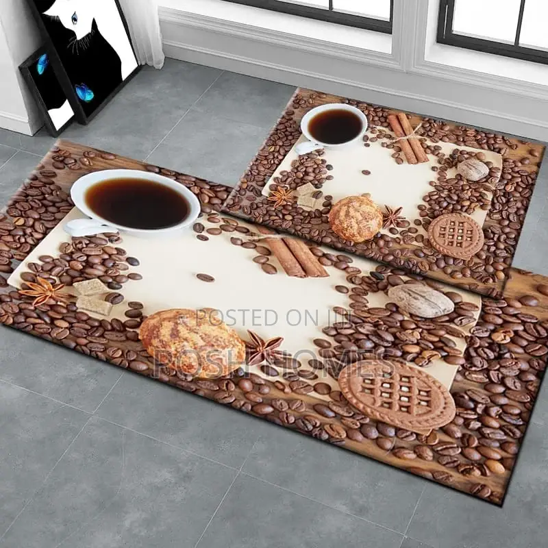 Brown Quality 2 Piece Kitchen Mats