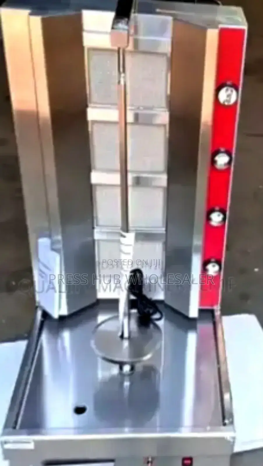 Commercial 4-Burner Gas Shawarma Machine: 