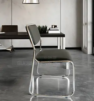 Mid-back Leather Padded Chrome Guest Chair