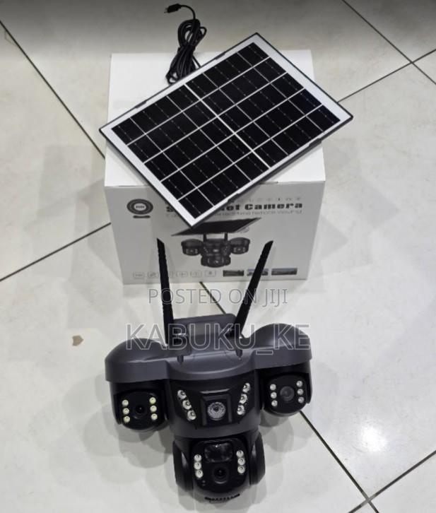 Wifi Triple-lens Solar Security Camera – Wireless Outdoor Cctv