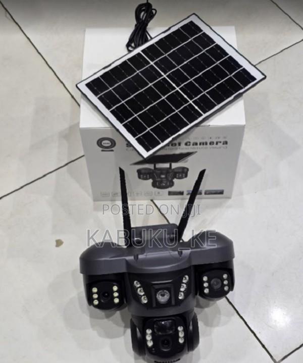 Triple Lens V380 Pro Wifi Outdoor Cctv Security Solar Camera