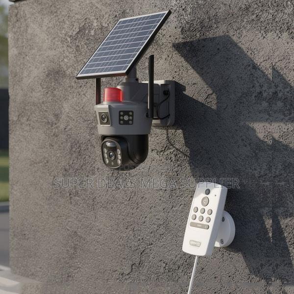 Rechargeable Battery 4g PTZ Dual Lens Loud Siren Alarm Solar Camera