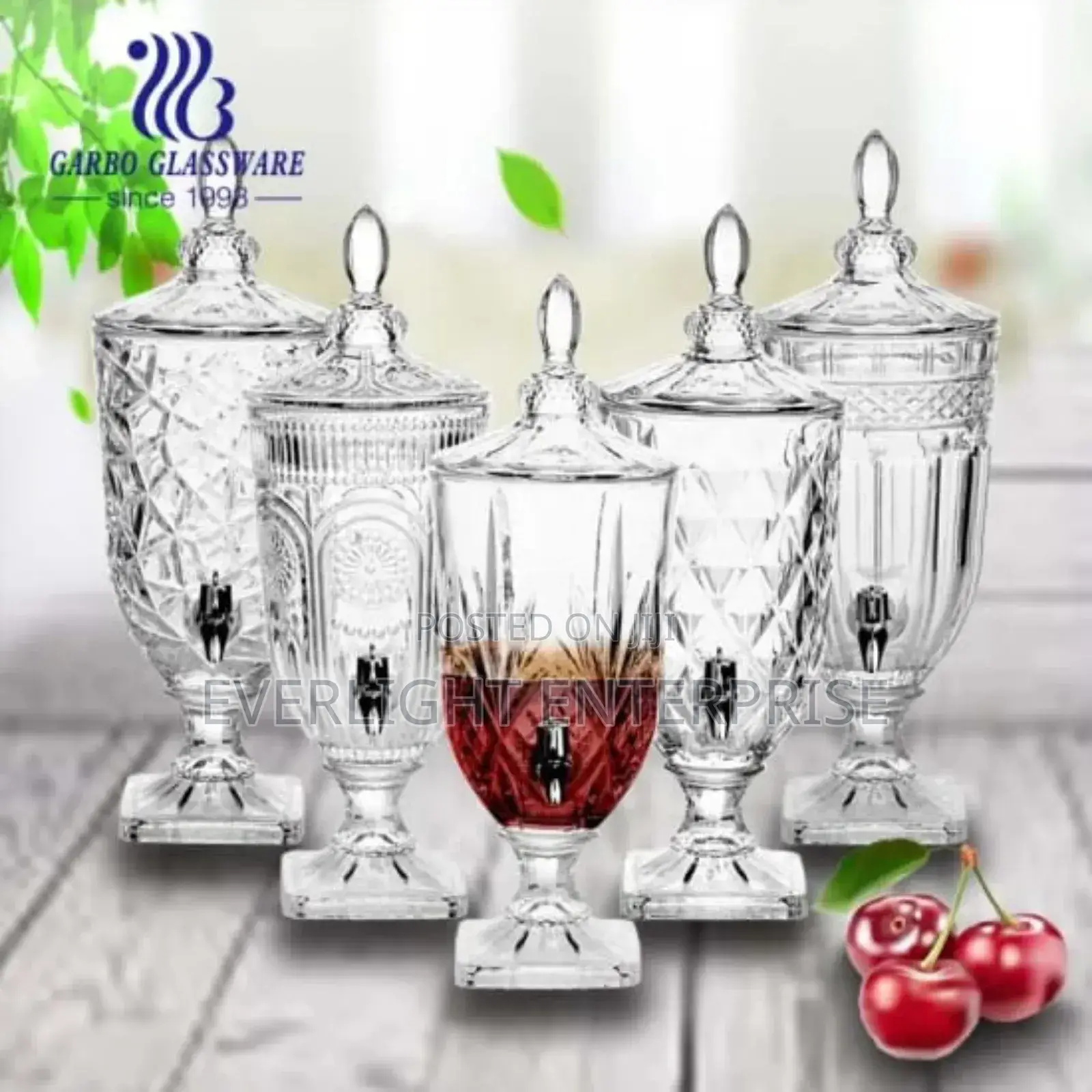 Thick Clear Glass 3l Juice Dispenser
