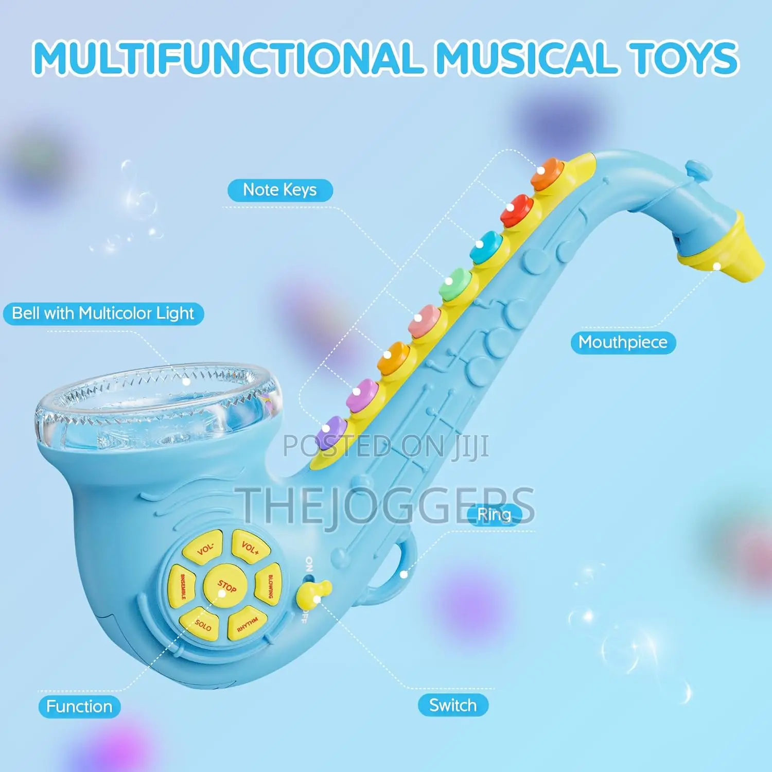 Kids Saxophone Toy Saxophone With Light Sound Best Gift for 3 -7 Years