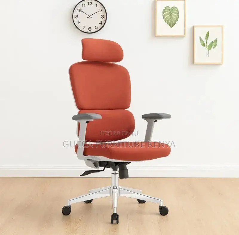 Orange Orthopedic High-back Office Chair