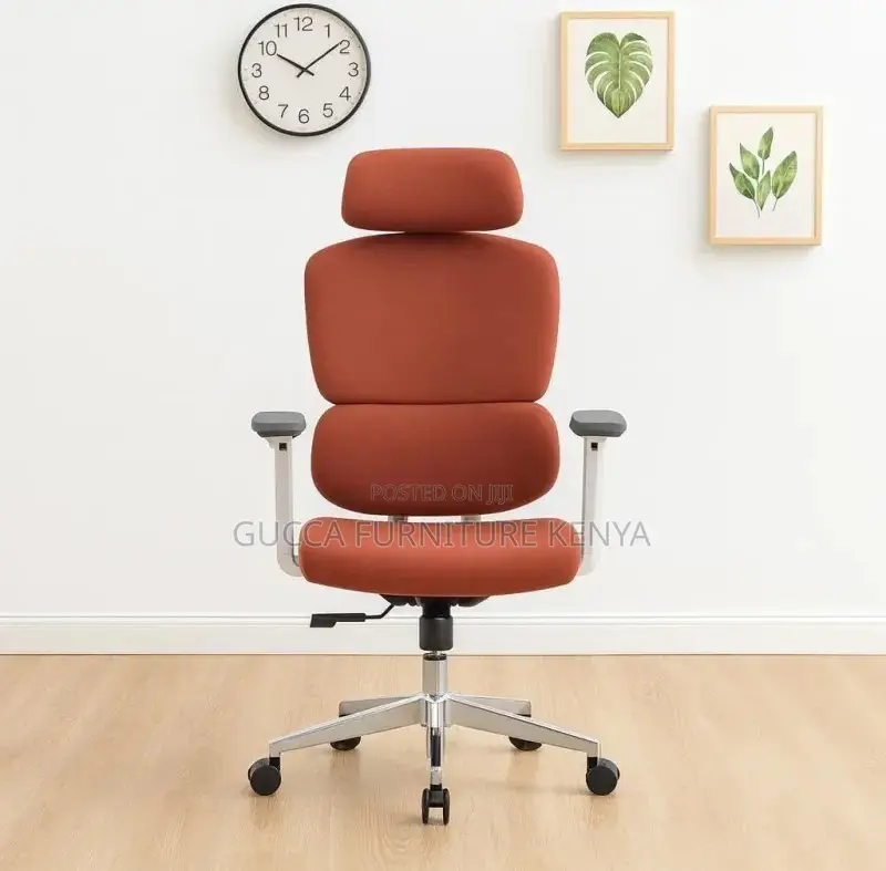Orange Orthopedic High-back Office Chair