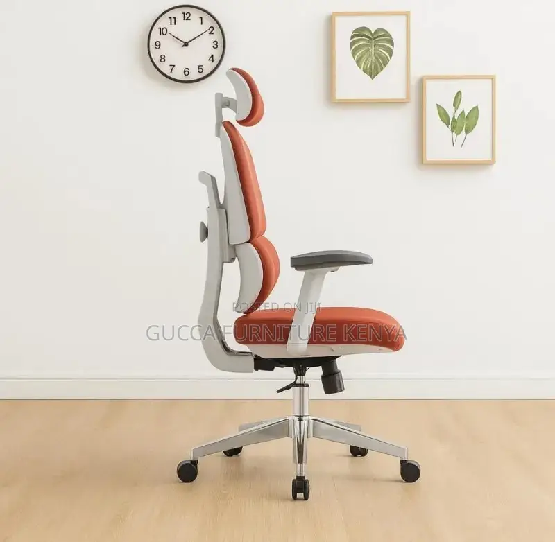 Orange Orthopedic High-back Office Chair