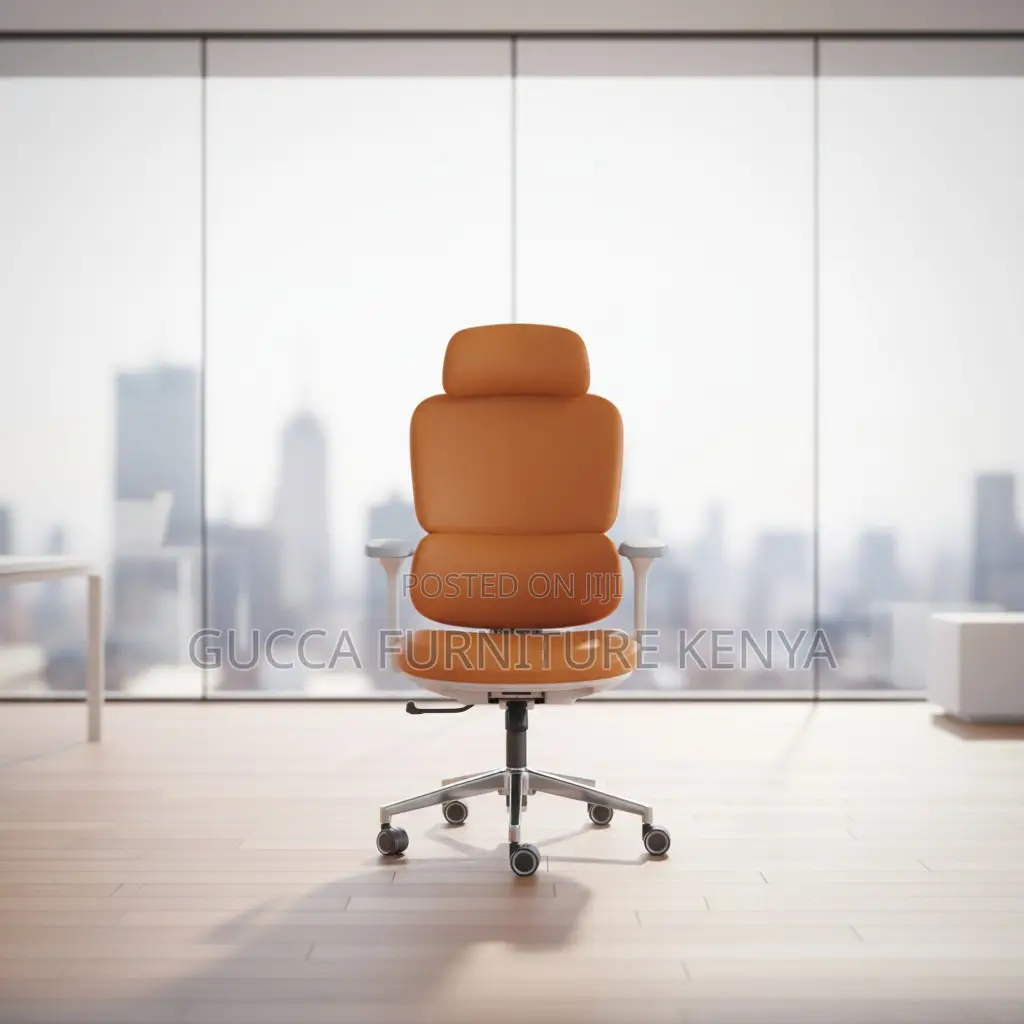 Orange Orthopedic High-back Office Chair